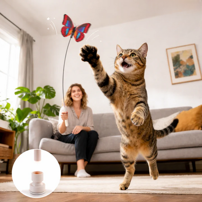 Interactive Cat Toy Unpredictable Movement Food-Grade Silicone USB Rechargeable