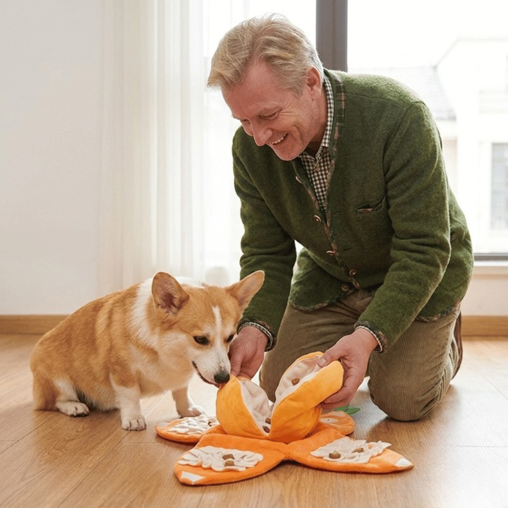 Interactive Dog Toy Treat Puzzle Squeaker & Crinkle