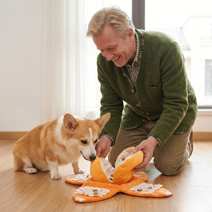 Interactive Dog Toy Treat Puzzle Squeaker & Crinkle