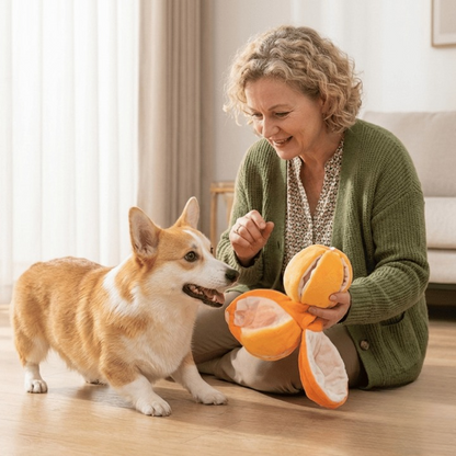 Interactive Dog Toy Treat Puzzle Squeaker & Crinkle