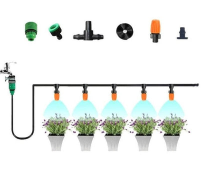 Irrigation Kit Adjustable Micro Spray Nozzles Cuttable Hose
