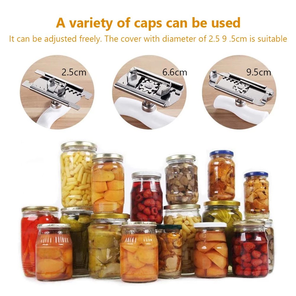 Jar Opener Adjustable Stainless Steel Grip Joint-Friendly