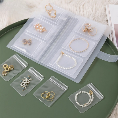 Jewelry Organizer Book 30 Clear Sealable Pockets