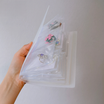 Jewelry Organizer Book 30 Clear Sealable Pockets