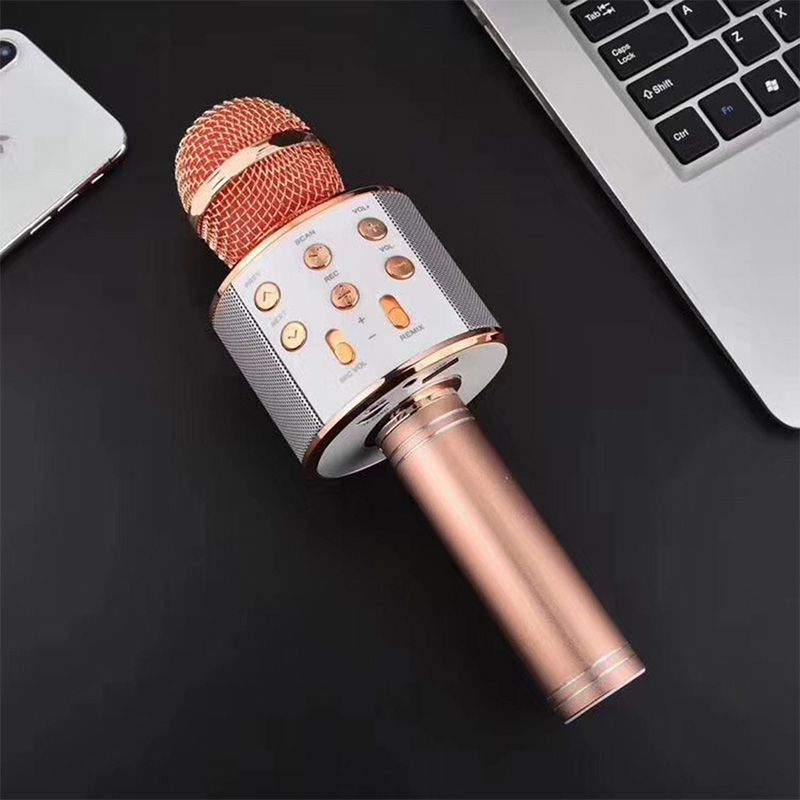 Karaoke Microphone Bluetooth Built-In Speaker Long Battery Life