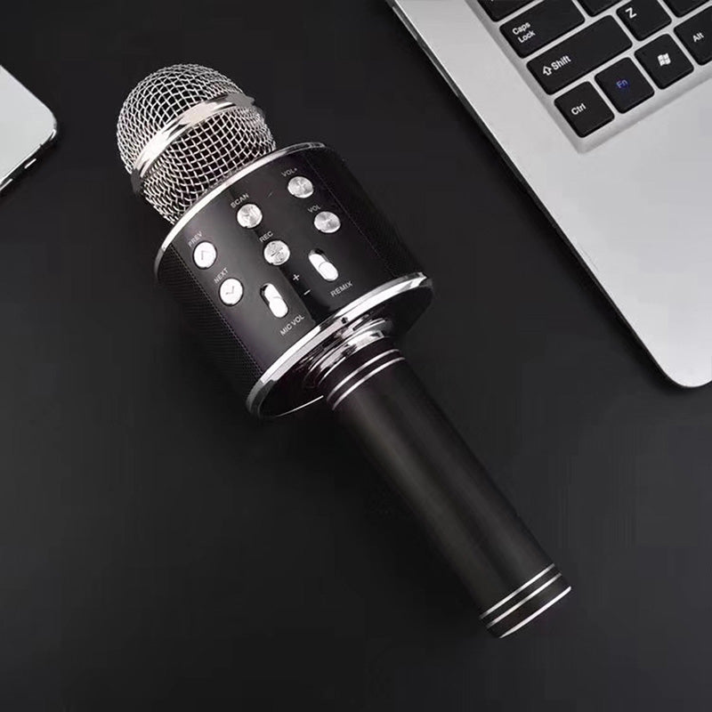Karaoke Microphone Bluetooth Built-In Speaker Long Battery Life