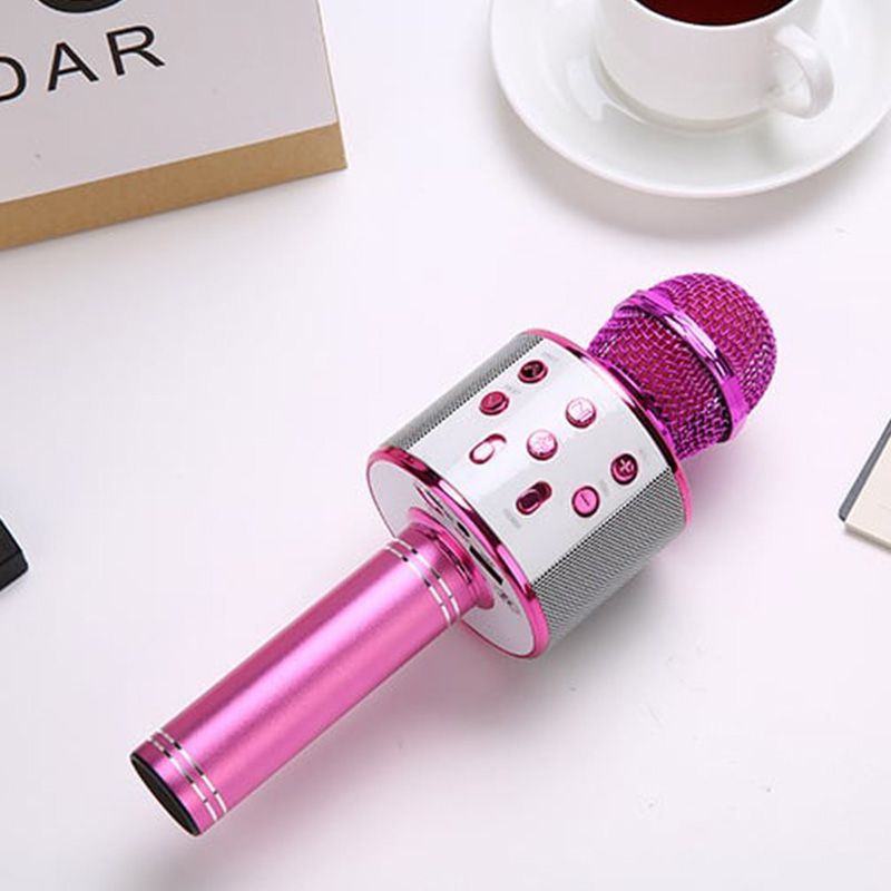 Karaoke Microphone Bluetooth Built-In Speaker Long Battery Life