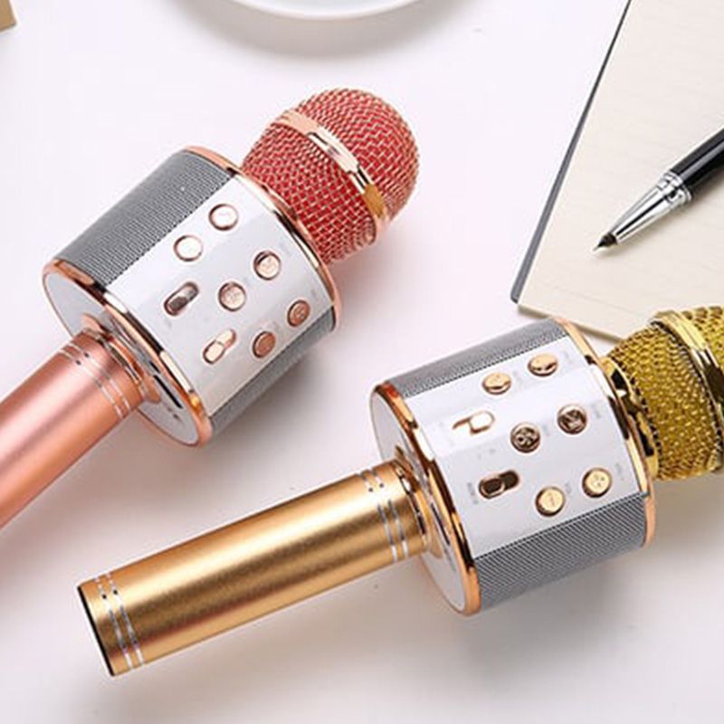 Karaoke Microphone Bluetooth Built-In Speaker Long Battery Life