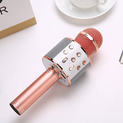 Karaoke Microphone Bluetooth Built-In Speaker Long Battery Life