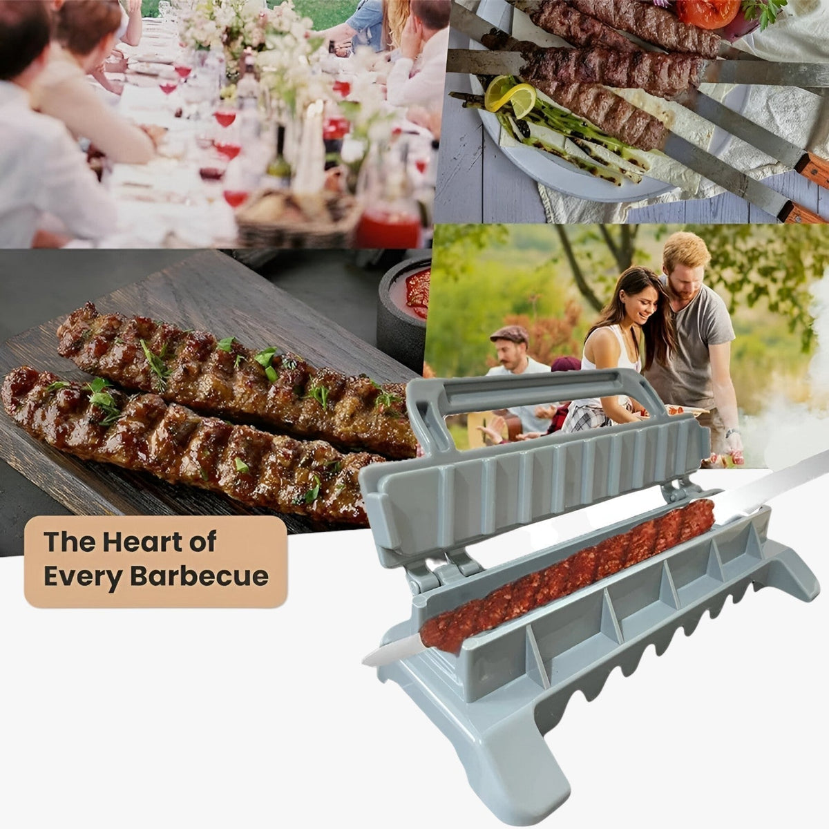 Kebab Maker Uniform Skewers Heat-Resistant Dishwasher-Safe