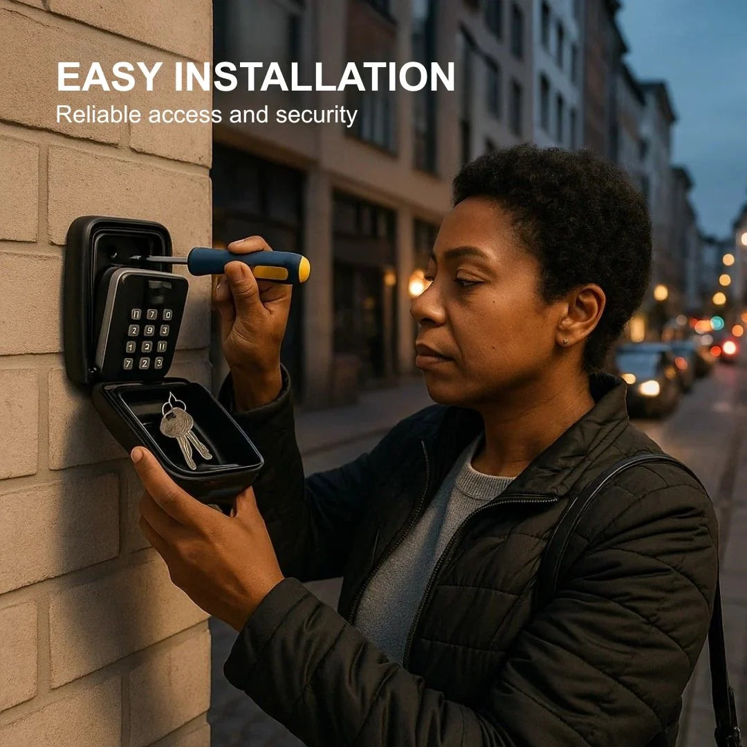 Key Lock Box Resettable Combination Weather Resistant Wall Mount