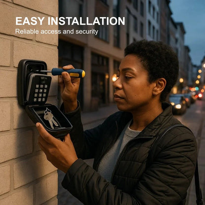 Key Lock Box Resettable Combination Weather Resistant Wall Mount