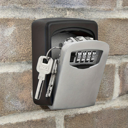 Key Safe 4-Digit Combination Weatherproof Stainless Steel Wall Mountable