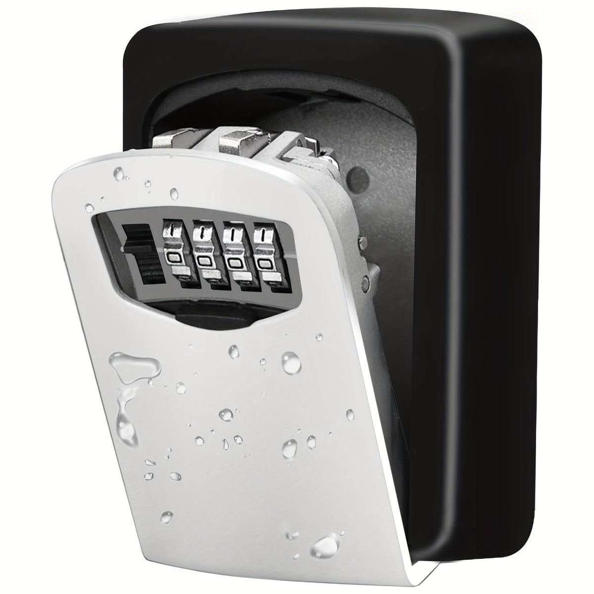 Key Safe 4-Digit Combination Weatherproof Stainless Steel Wall Mountable