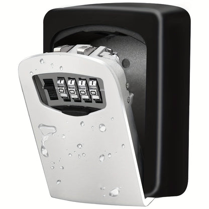 Key Safe 4-Digit Combination Weatherproof Stainless Steel Wall Mountable