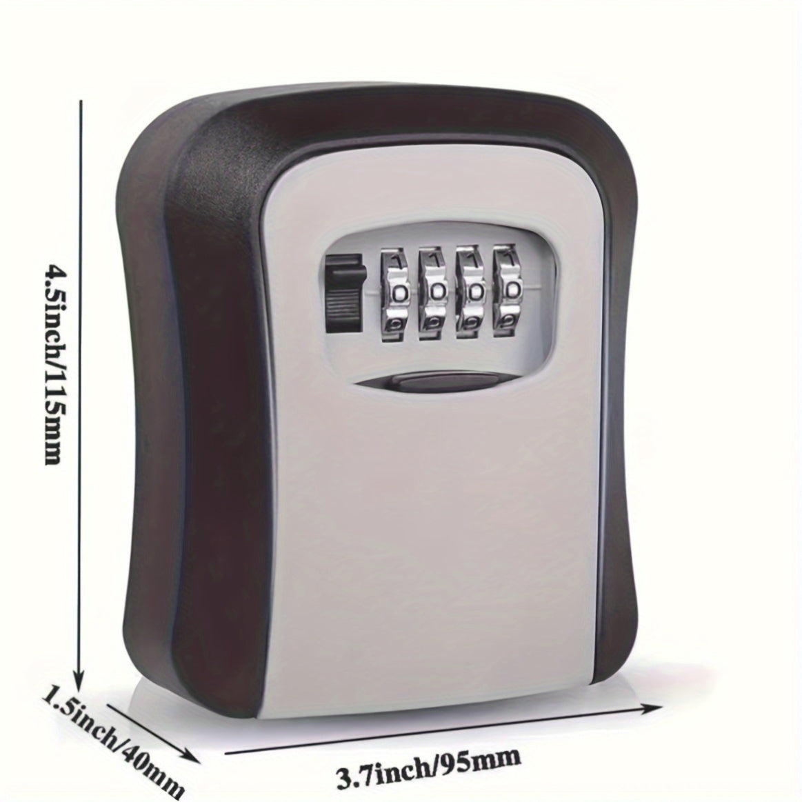 Key Safe 4-Digit Combination Weatherproof Stainless Steel Wall Mountable