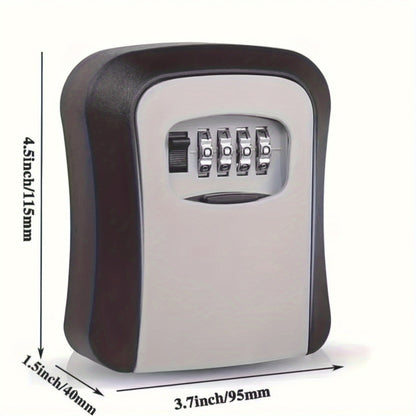 Key Safe 4-Digit Combination Weatherproof Stainless Steel Wall Mountable
