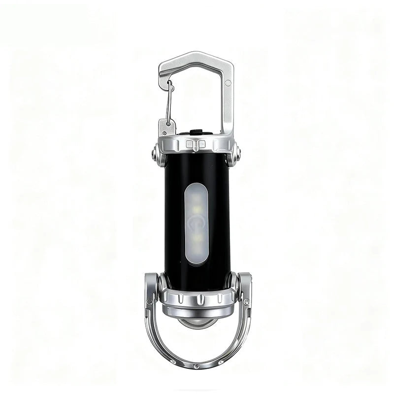 Keychain Flashlight 1200-Lumen Built-In Power Bank Splash-Resistant Alloy