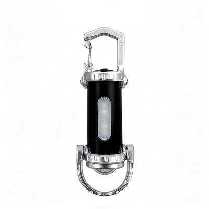 Keychain Flashlight 1200-Lumen Built-In Power Bank Splash-Resistant Alloy