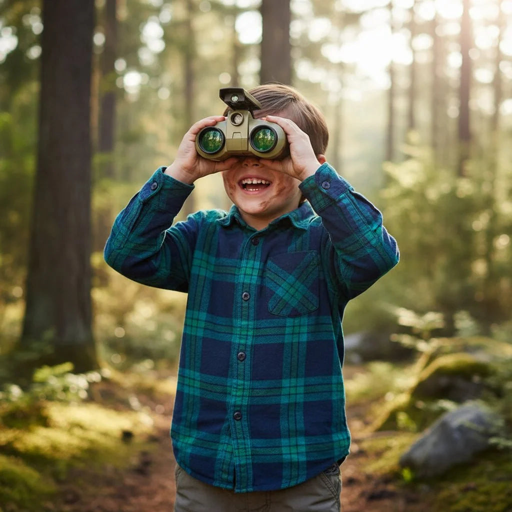Kids' Binoculars Day & Night Vision Lightweight Impact-Resistant Plastic