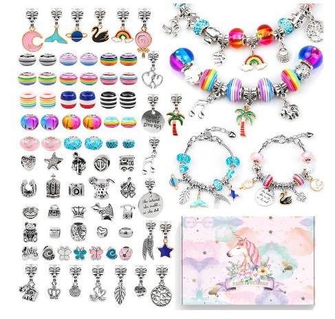 Kids Bracelet Craft Kit 82-Piece BPA-Free Adjustable Fit