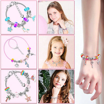 Kids Bracelet Craft Kit 82-Piece BPA-Free Adjustable Fit