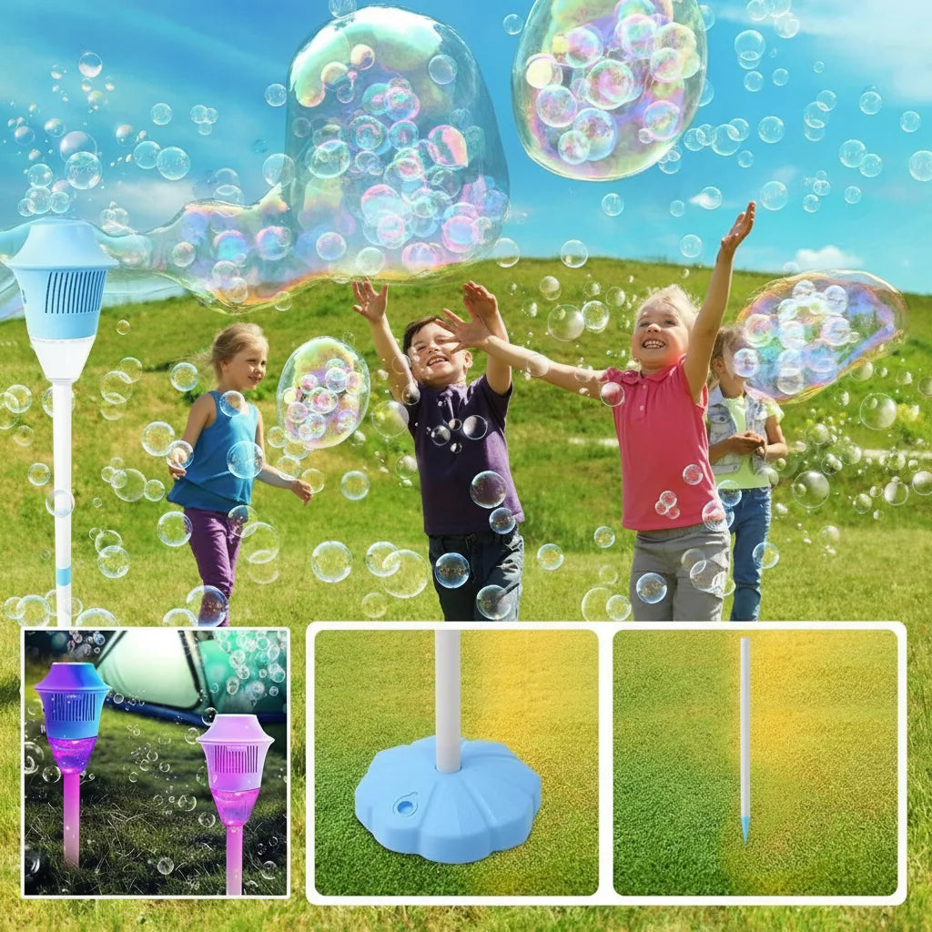 Kids Bubble Machine Adjustable Stand USB & Battery