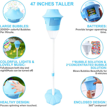 Kids Bubble Machine Adjustable Stand USB & Battery