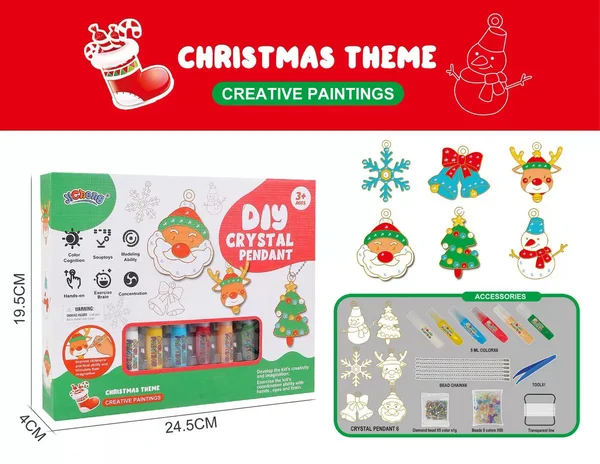 Kids Crystal Craft Kit Non-Toxic Crystals & Non-Baking Glue