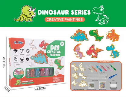 Kids Crystal Craft Kit Non-Toxic Crystals & Non-Baking Glue