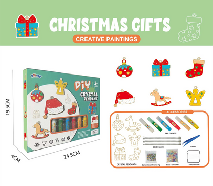 Kids Crystal Craft Kit Non-Toxic Crystals & Non-Baking Glue