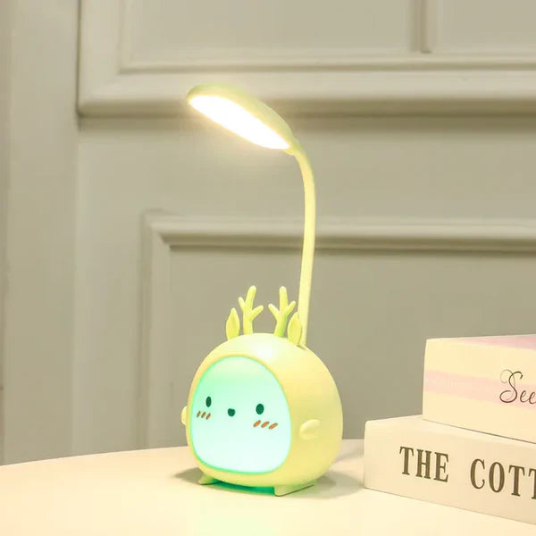 Kids Desk Lamp Cartoon Animal Soft LED USB Rechargeable