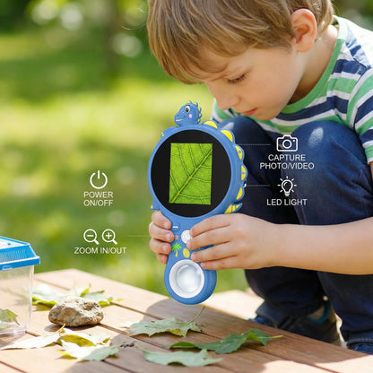 Kids Digital Microscope Built-In Screen Photo & Video Capture