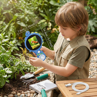 Kids Digital Microscope Built-In Screen Photo & Video Capture