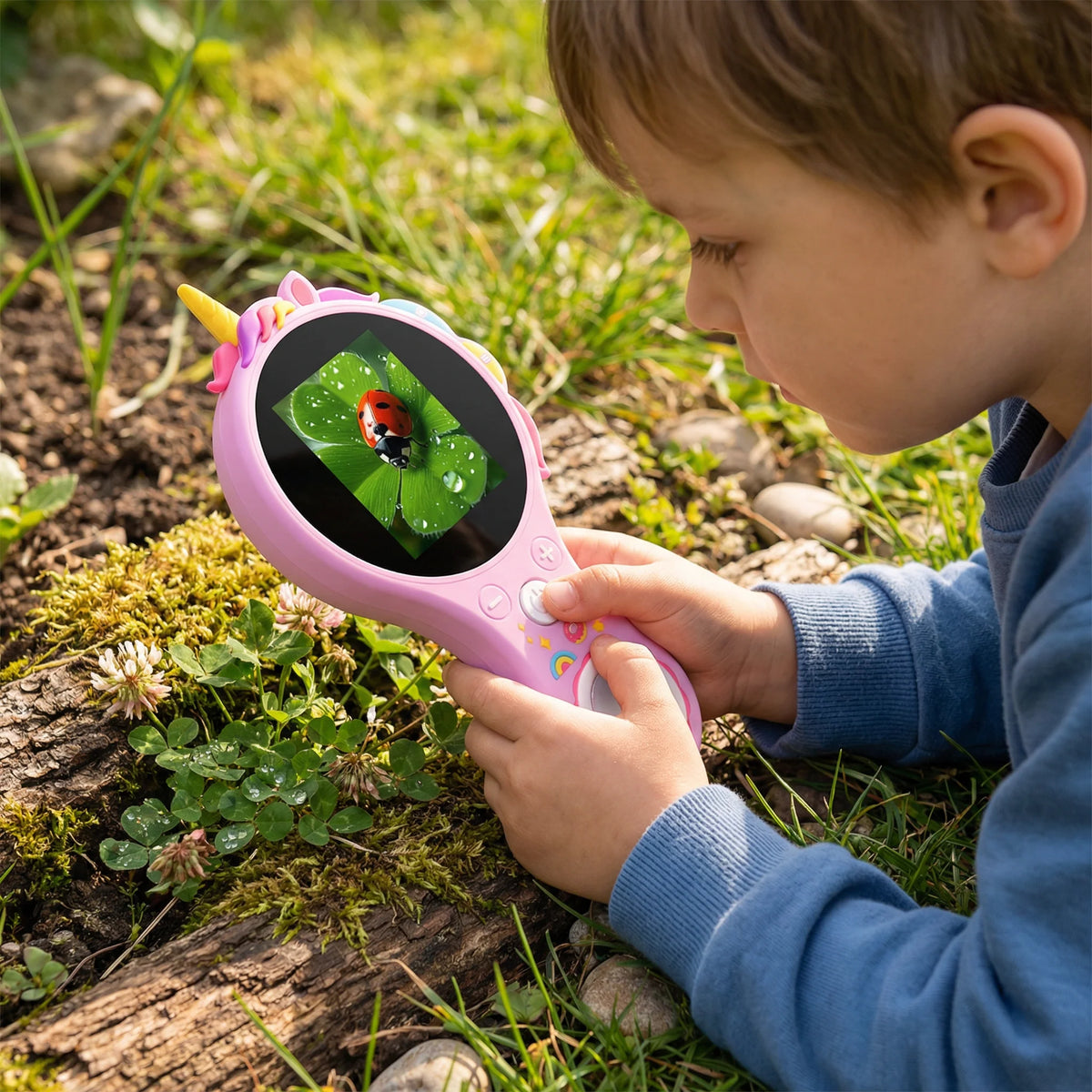 Kids Digital Microscope Built-In Screen Photo & Video Capture