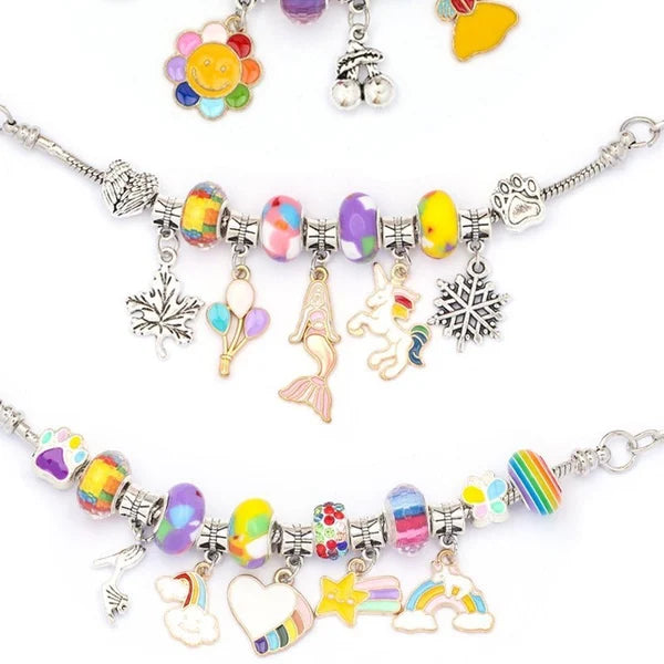 Kids Jewelry Kit Over 100 Beads & Hypoallergenic Charms