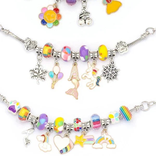 Kids Jewelry Kit Over 100 Beads & Hypoallergenic Charms