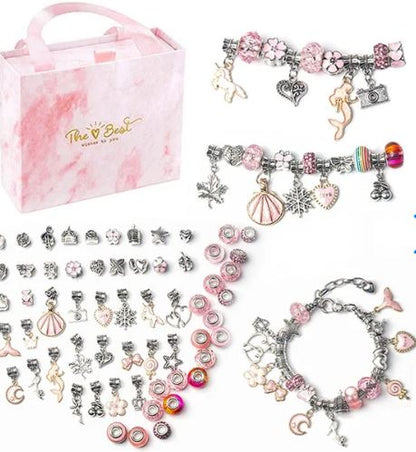 Kids Jewelry Kit Over 100 Beads & Hypoallergenic Charms