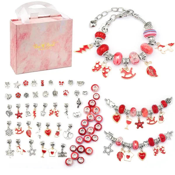 Kids Jewelry Kit Over 100 Beads & Hypoallergenic Charms
