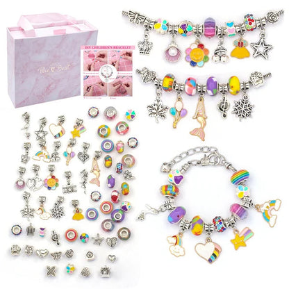 Kids Jewelry Kit Over 100 Beads & Hypoallergenic Charms