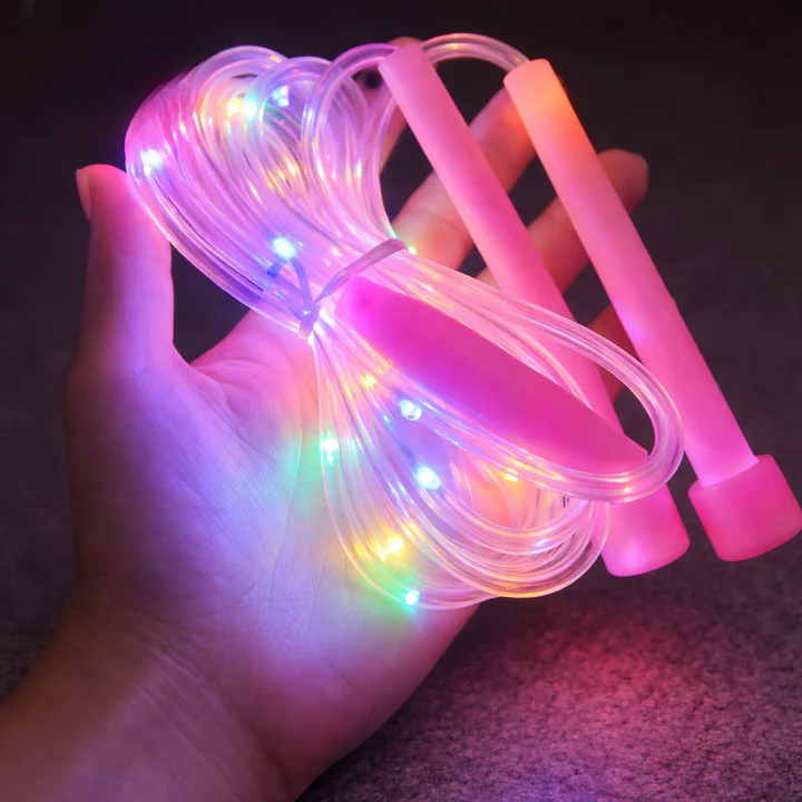 Kids Jump Rope LED Light Adjustable Non-Slip Handles