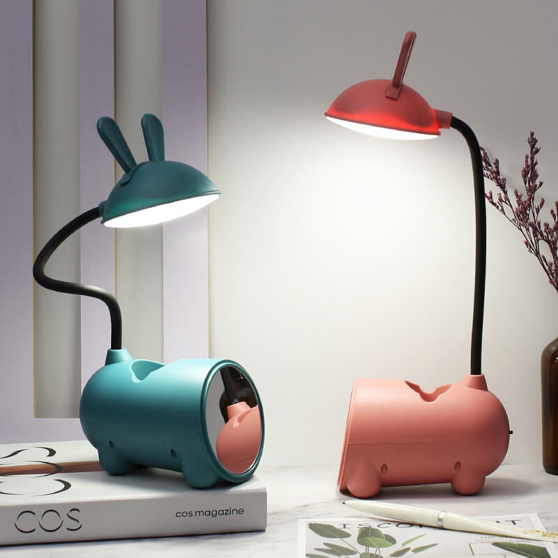 Kids LED Desk Lamp Rabbit Design Integrated Pen Holder