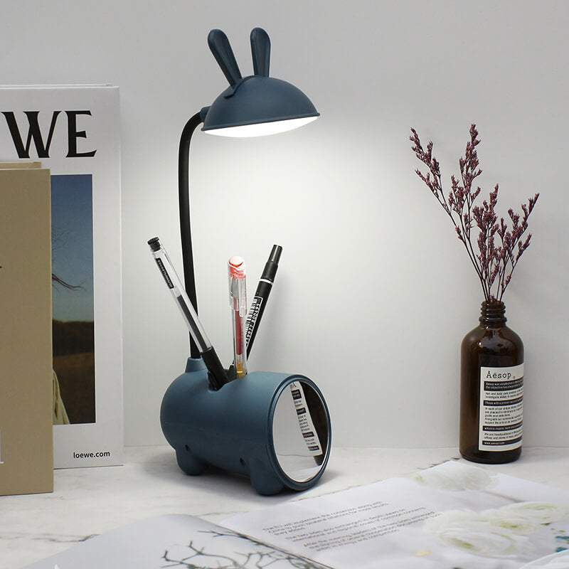Kids LED Desk Lamp Rabbit Design Integrated Pen Holder