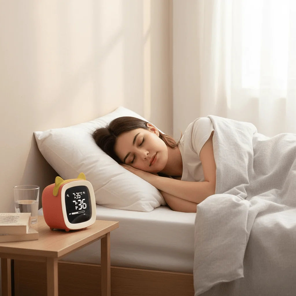 Kids Night Light Alarm Clock Stepless Dimmable LED