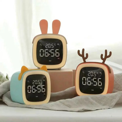 Kids Night Light Alarm Clock Stepless Dimmable LED