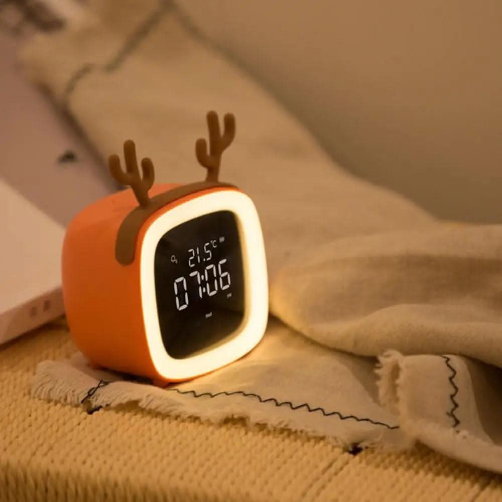Kids Night Light Alarm Clock Stepless Dimmable LED