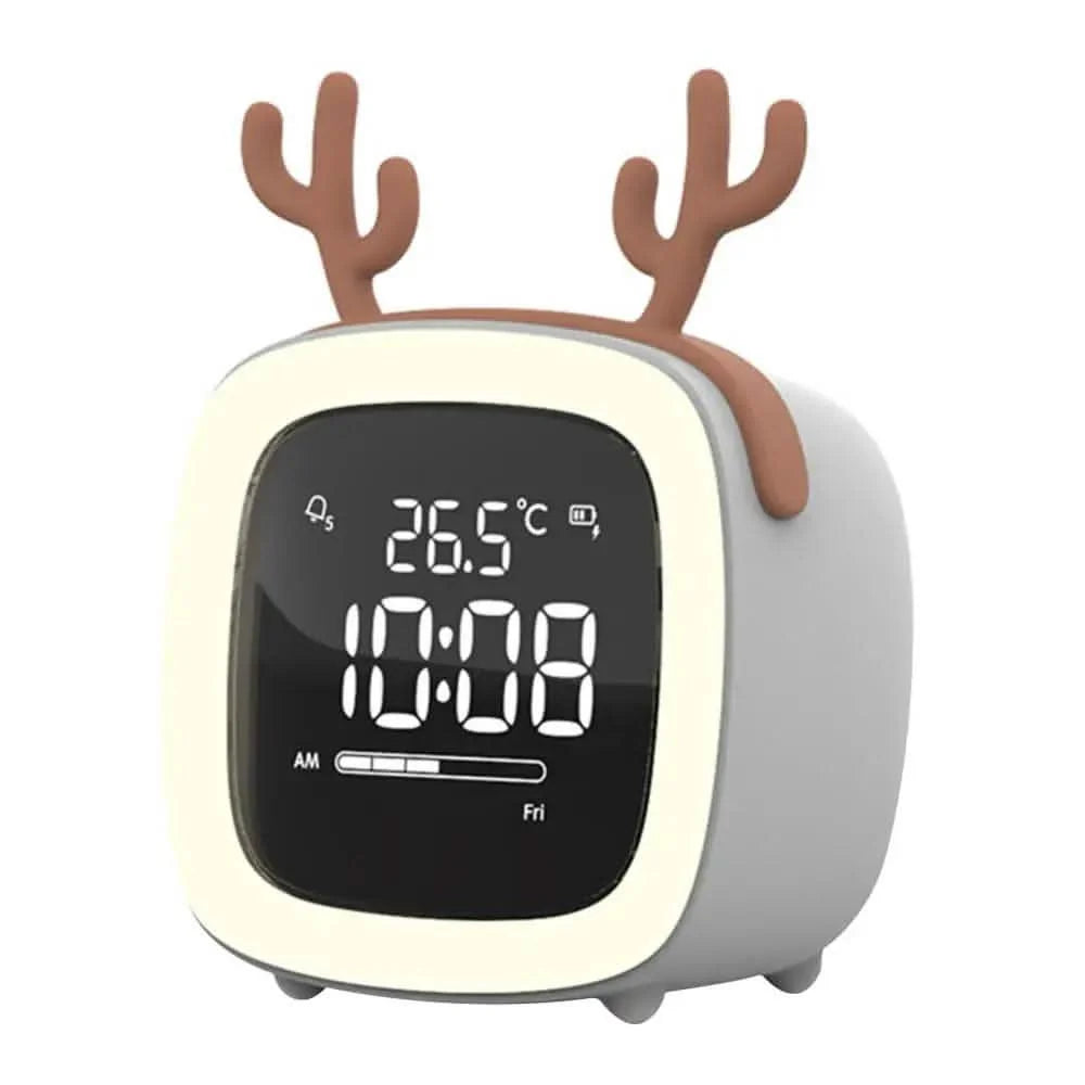 Kids Night Light Alarm Clock Stepless Dimmable LED