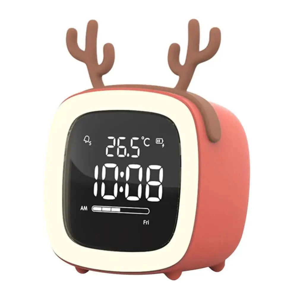 Kids Night Light Alarm Clock Stepless Dimmable LED