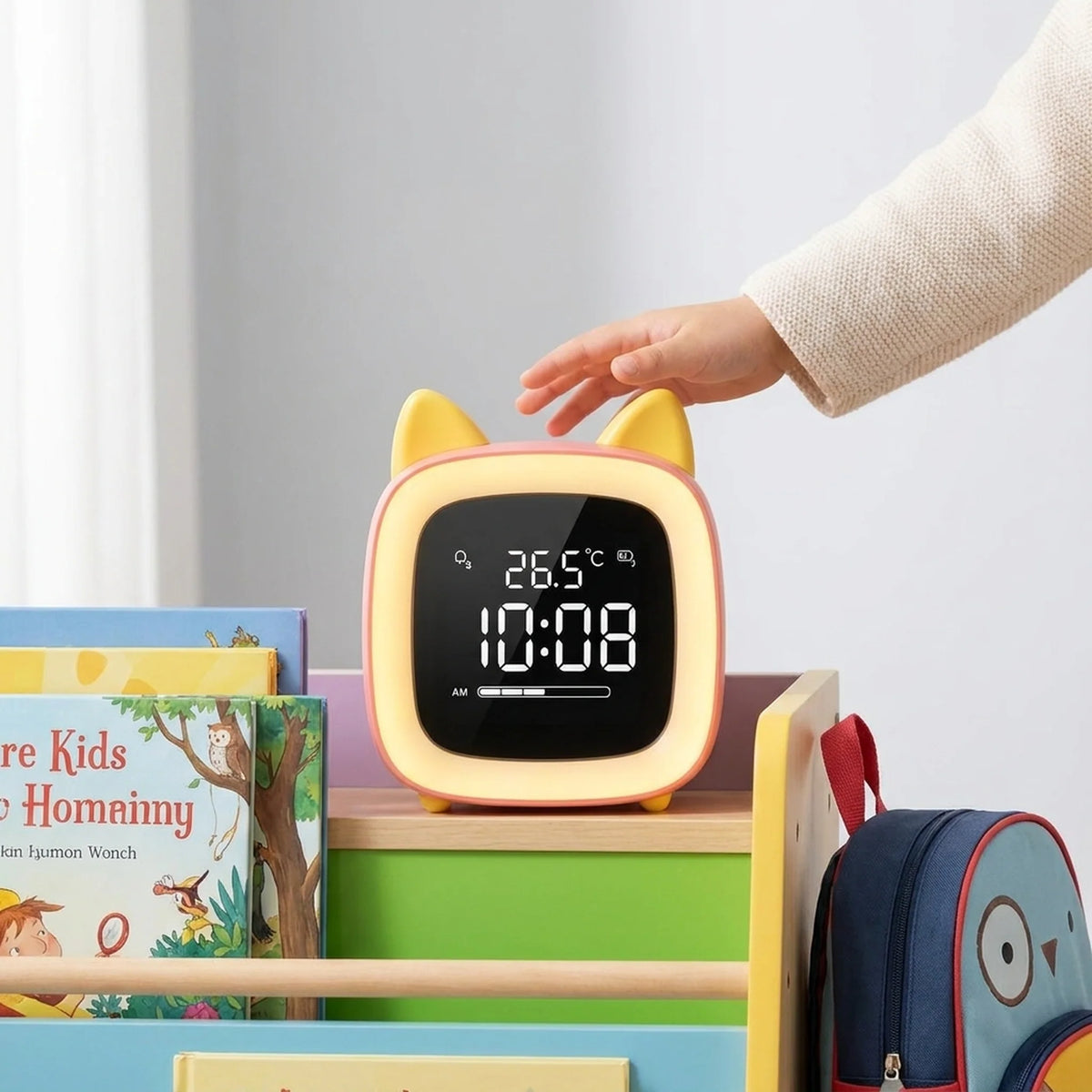 Kids Night Light Alarm Clock Stepless Dimmable LED