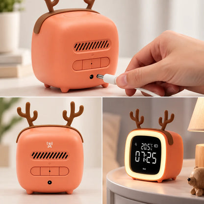 Kids Night Light Alarm Clock Stepless Dimmable LED